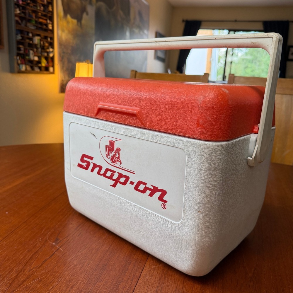 Snap-on Vintage Gott Personal Cooler White Red Logo Lunch Box with Ice Pack